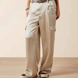 Ariat Women's Tan Wide Leg Cargo Pants